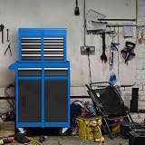 TANGZON Lockable Tool Cabinet Rolling Tool Chest Combo with Wheels view 6