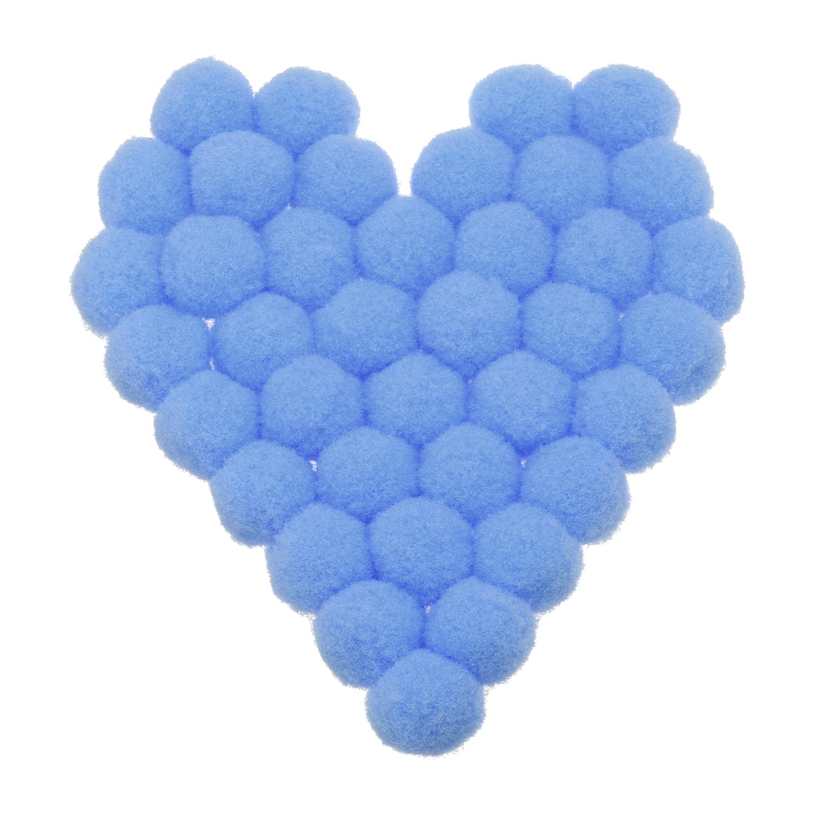 Rebower Soft and Fuzzy Balls Rainbow Craft Pom Pom Fabric for DIY Creative Crafts - Sky Blue / 0.59 Inch / 300PCS