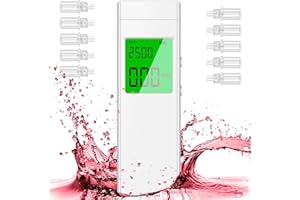 DIOWNER 1200mAh Portable Breathalyzer Tester - 125 Days Standby Professional-Grade Accuracy Alcohol Breathalyzer Tester with Smart LCD Display, Audible Alerts & Memory Function BAC Breathalyzer+10 Mouthpieces