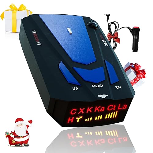Newly Laser/Radar Detector Driving Aids for Cars with Led Display, Long Range Detection, Mute Memory, City/Highway Mode Detectors, Ideal Gifts (Blue)
