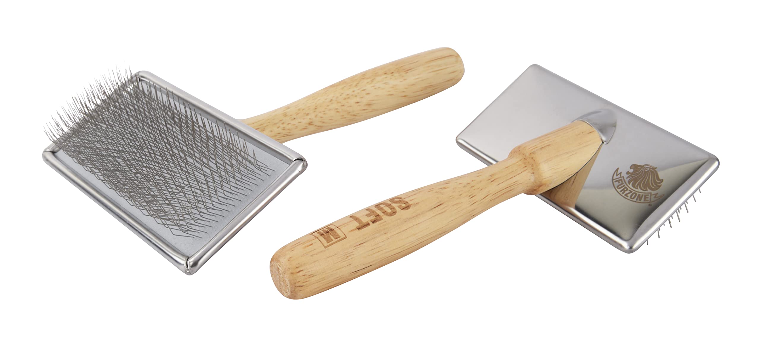 Furzone Slicker Brush for Dogs (Size L) - Stainless Steel Soft Pin Dog Grooming Brush for Dogs