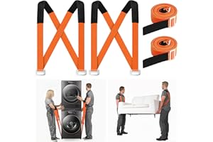 HQQNUO Moving Straps, 2-Person Lifting and Moving System with Thickened Pads, Adjustable Lifting Shoulder Straps Safely Easily for Moving Furniture Appliances Mattresses, Heavy Objects up to 800lbs