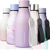 BJPKPK Insulated Water Bottles, 12oz Stainless Steel Metal Water Bottle with Strap, BPA Free Leak Proof Jugs, Mugs, Flasks, Reusable Thermal Flasks for Sports & Travel, Dreamy Purple
