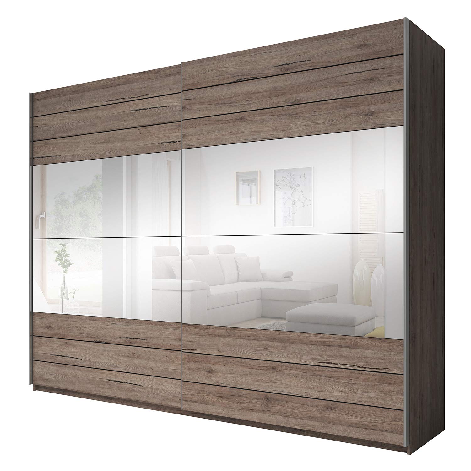 Ye Perfect Choice Large Wardrobe Sliding Doors Hanging Rail