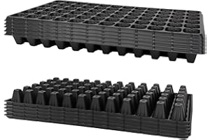 RooTrimmer 72 Cell Seed Trays, Thick Durable 72 Cell Plug Tray Seedling Plastic Nursery Tray for 1020 Flat Germination (10-Pack, 21"×11", 1.81" Height, Low)