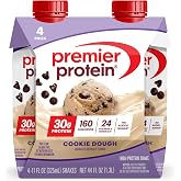 Premier Protein 30g High Protein Shake, Cookie Dough, 4 Pack | 160 Calories, 24 Vitamins &amp; Minerals, No Added Sugar, Supports Muscle Health, Gluten-Free, 11 oz