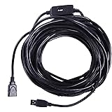 HDE USB Extension Cable (USB 2.0 Type A Male to Female) High Speed Data and Power Extension Cable with Active Repeater (50 ft)
