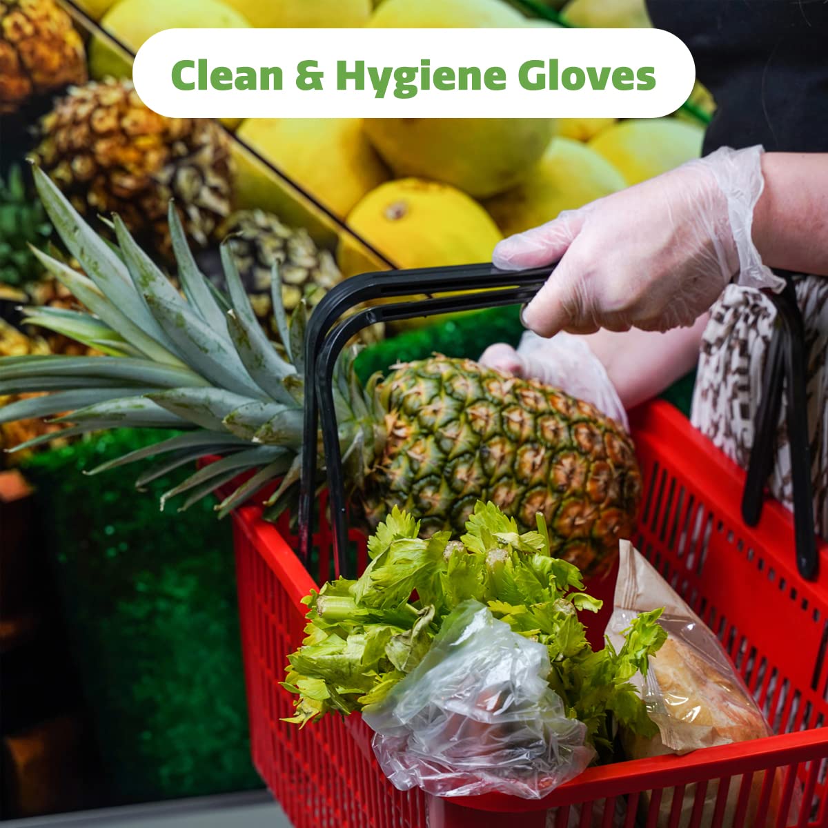 Comfy Package Disposable Vinyl Gloves – Clear, Latex-Free, Powder-Free, BPA-Free – Safe for Food Handling, Cooking & Cleaning