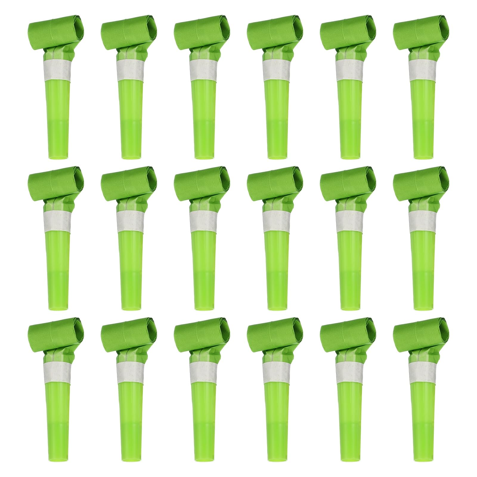 sourcing map 20 Pcs Colorful Noise Makers Plastic Party Blowers Party Favors for Birthday Parties Holiday Christmas New Years Gift Favors, Green