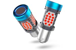 evntyps CANBUS 1157 LED Bulb Red with Built-in Resistor for Brake Light 2357 LED Tail Bulbs Error Free,2057 7528 BAY15D LED Bulb Replacement for Rear Turn Signal Lights Anit Hyper Flash (2pcs)