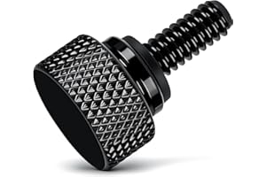 Black Stainless Seat Bolt Screw 1/4"-20 Thread Compatible with Harley Davidson 1996-2025, Aunseek
