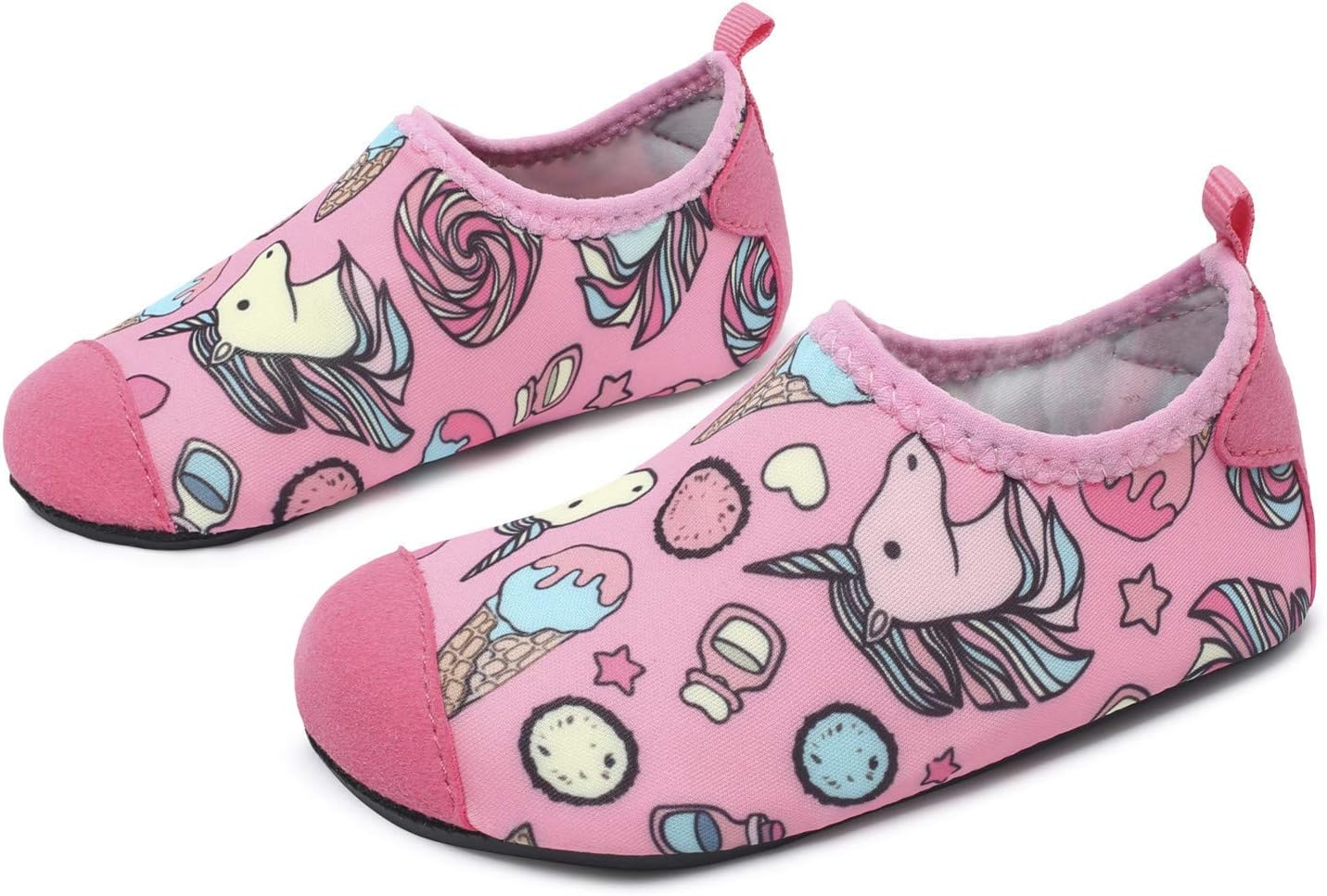 JOINFREE Kids Water Shoes Girls Slippers Boys Swim Socks Children Beach Shoes Pool Shoes Unicorn Slippers Summer Shoes Quick Dry Soft Light 18-37 EU