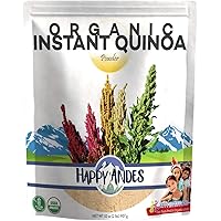 Happy Andes Organic Instant Quinoa Powder 2lb - All-Natural, Plant-Based Protein Source Cereal - Healthy Rice…