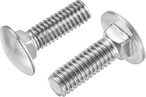 uxcell 5/16-18x1" Carriage Bolt Round Head Square Neck 304 Stainless Steel 20pcs