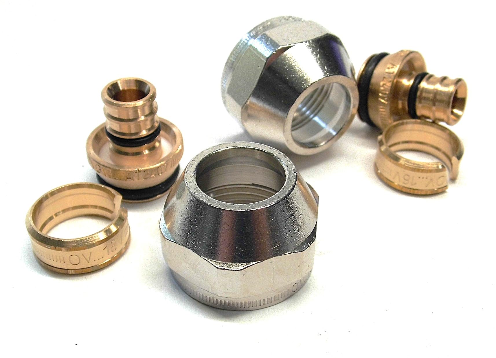 Clamping Ring Screws for Plastic Pipe 16 x 2 mm Set of 2