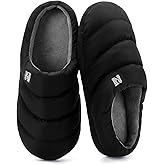 RockDove Mens Campground Puffer Slippers Memory Foam Cozy Warm Indoor House Shoes Non Slip Machine Washable Gift Ready