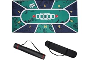 Nugnurt 47x24 Inch Poker Mat for 10 Players - Professional Casino Grade Surface for Blackjack & Poker Nights