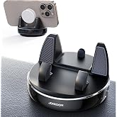 Car Phone Holder, 360&deg; Adjustable &amp; Avoid Sun Glare Dashboard Phone Holder | Slip Free Spring Snap Design, 360 Degree Rotational Car Dashboard Phone Mount Compatible with All Smartphones, GPS Devices