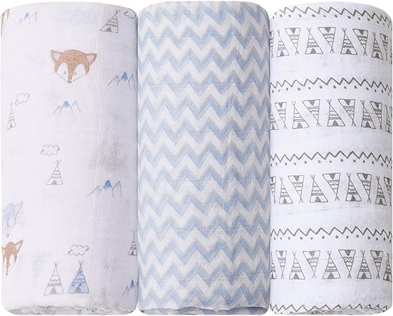 Cueiro Swaddle Soft Premium Papi Baby 1, 20M X 1, 20M 03 Un, Papi Textil, Azul