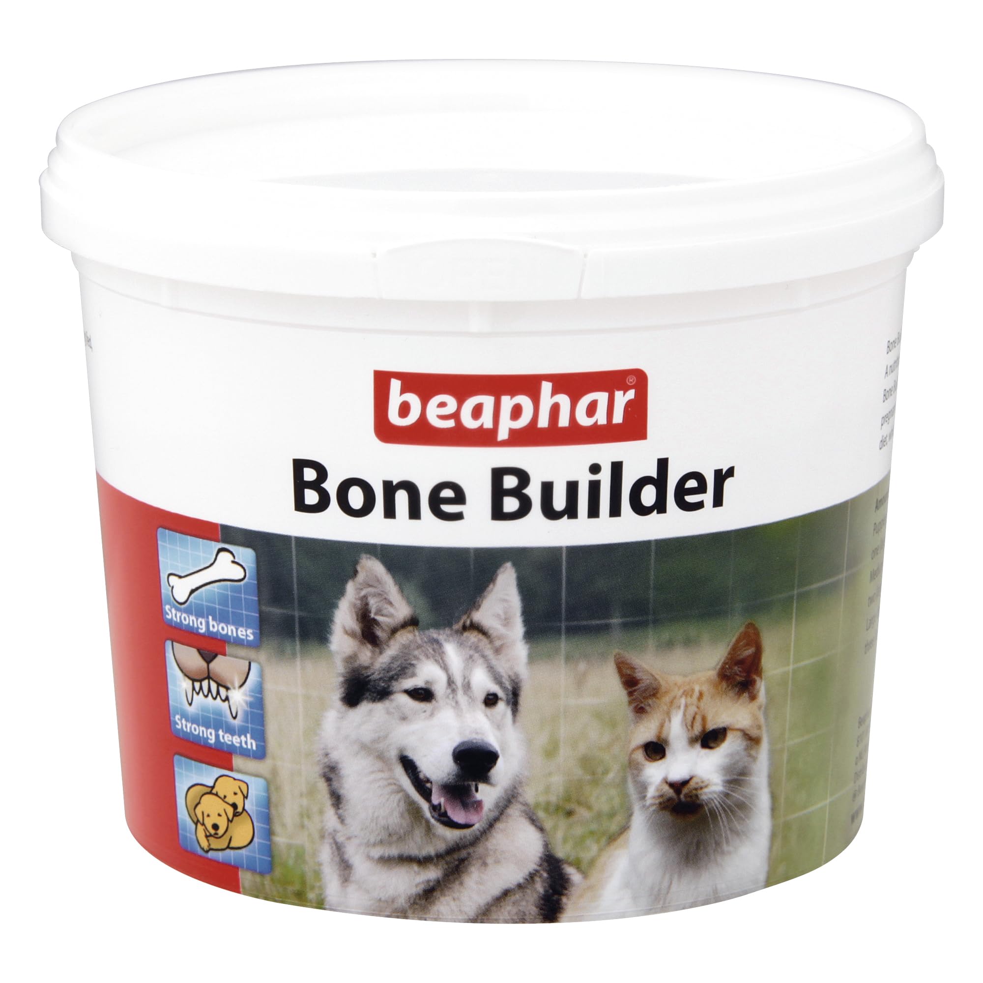 Beaphar - Bone Builder - For Cats & Dogs Fed a Home-Prepared Diet – Calcium & Phosphorus Supplement - Supports Strong, Healthy Bones & Teeth - Provides Correct Balance of Vitamins & Minerals – 500g