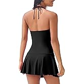 JOYSPELS 2025 Athletic Tennis Dress for Women with Built-in Bra & Shorts Pockets Halter Spring Summer Dresses
