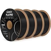 ELEGOO PLA PRO 3D Printer Filament 1.75mm Black 4KG | 30-250mm/s Printing Speed, Improved Rigidity, Dimensional Accuracy +/- 