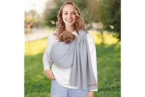 SENIOR BUDDAY Dog Sling Carrier for Small Dogs,Carrying Wrap Anti-Anxiety Cat Sling,Adjustable Pet Sling(Light Gray)