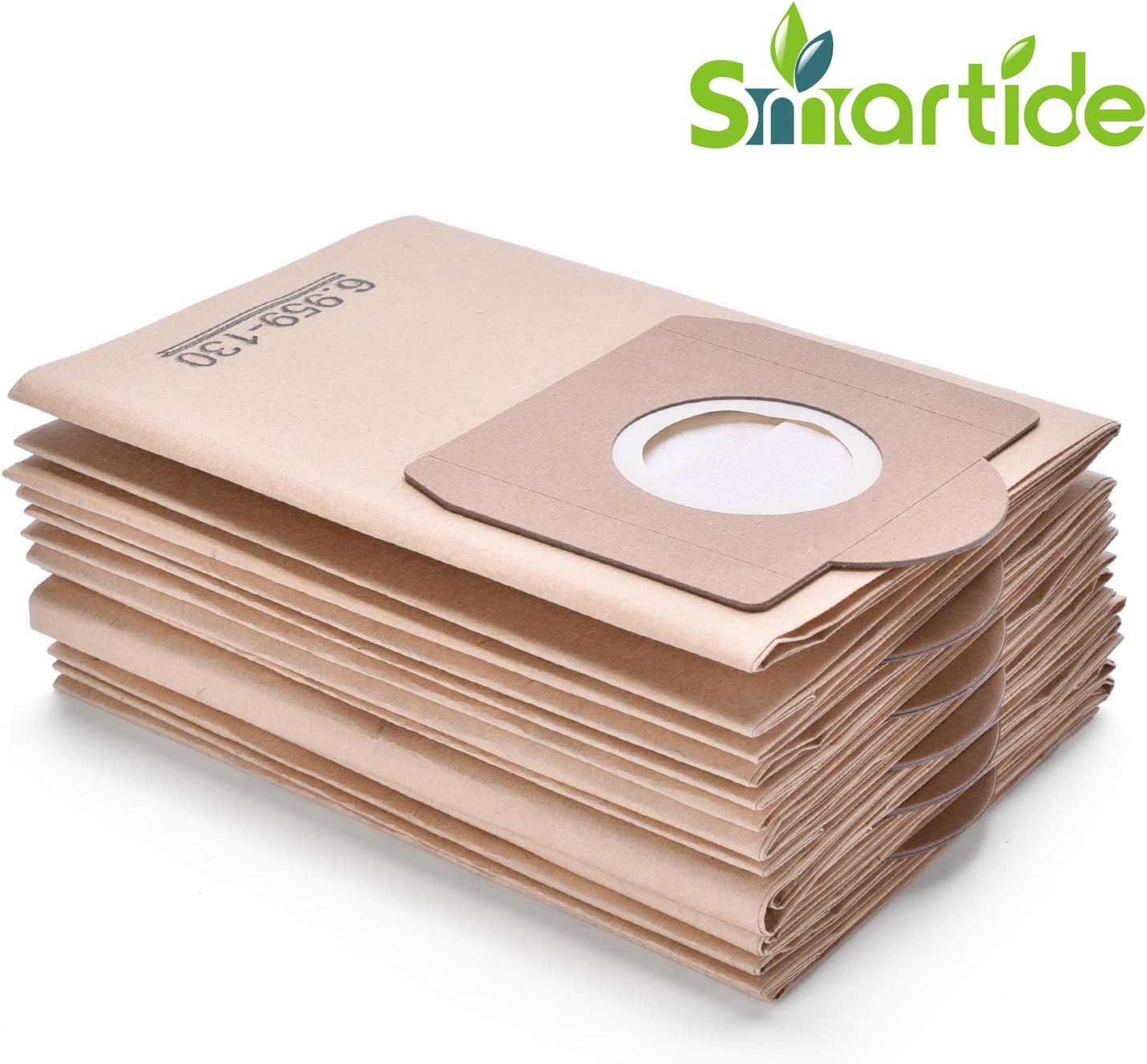 Smartide Vacuum Bags kärcher bags suitable for Kärcher 6.959-130.0 filter bags (6 pieces) 2201, 2204,