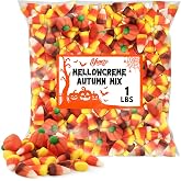 Autumn Mix Candy Corn and Pumpkins, 1lb Pack of Halloween Candy Bulk, Decorative Autumn Mix Candies for Trick or Treat, Classic Halloween Treats with Rich Fall Flavors.