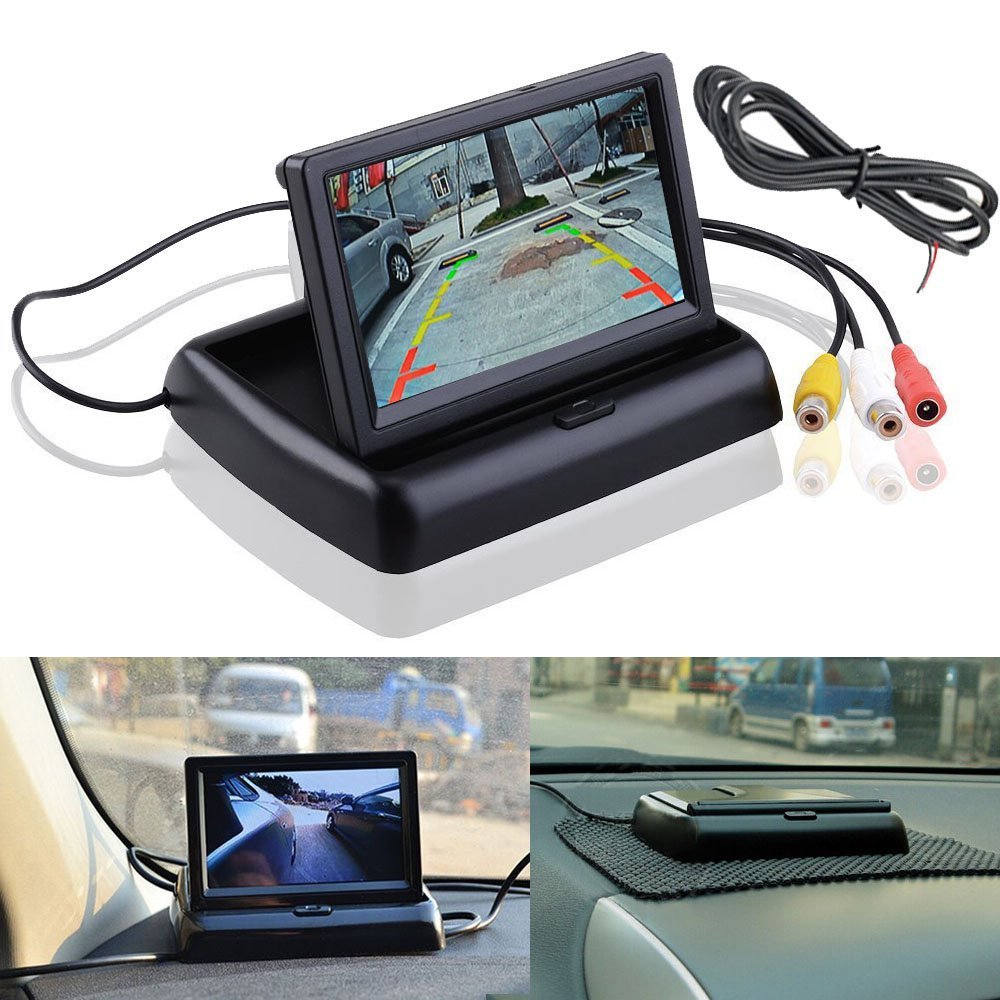 Fold in Dash Rear View Reproductor de video con monitor LCD reversible