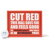 Cut Red Golf Balls (2 Dozen - 24 Golf Balls)