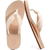 KuaiLu Womens Flip Flops With Arch Support Comfortable Yoga Mat Cushion Thong Leather Sandals for Ladies Fashion Slip On Summer Beach Walking Slides Indoor Outdoor Travel Orthotic Slippers