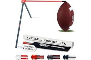 True Strike Pro Football Kicking Tee - The Ultimate Football Kicking Stand Football Tee Holder Compatible with All Ball Sizes