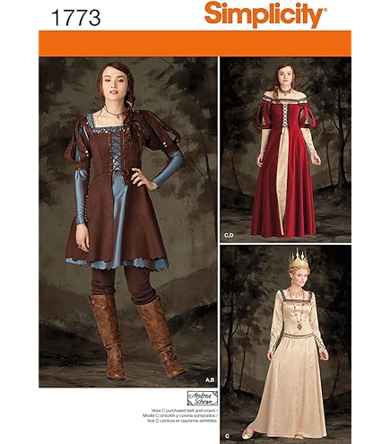 Simplicity Andrea Schewe - Patrón De Costura Para Mujer 1345, Tallas 6-14