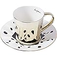 Luycho] Angled Mirror Cup & Saucer_Panda Dalmatian_11oz