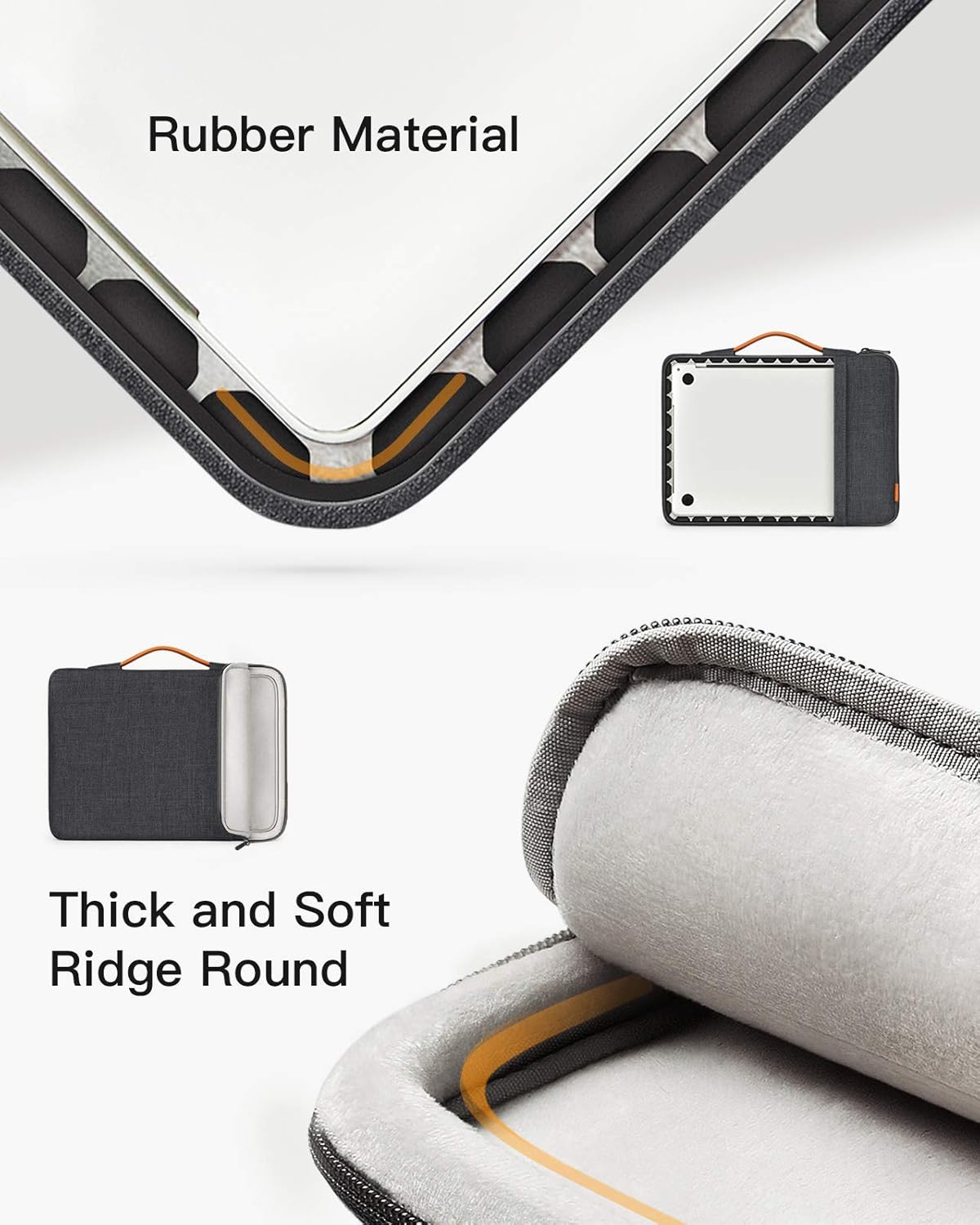 Inateck 360° Protection Laptop Case Sleeve Bag Compatible with 16-inch MacBook Pro/Max M5 M4 M3 M2 M1 2019-2026 - Image 4