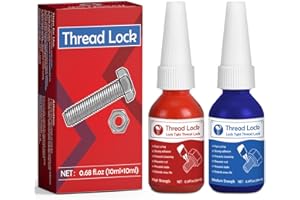 Thread Lock Medium and High Strength Lock, 10ml x 2 locktight threadlock, Threadlocker Fasteners and Screws from Loosening Du