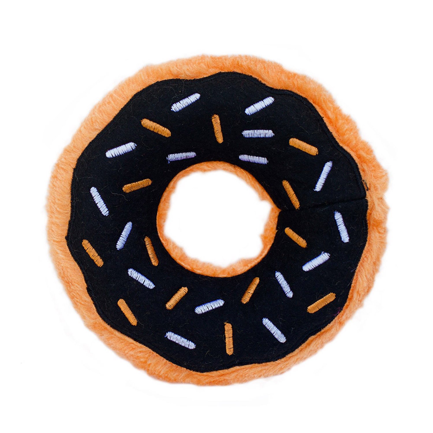 ZippyPaws - Original Donutz No Stuffing Squeaky Plush Dog Toy - Pumpkin Spice — image 1