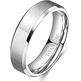 TIGRADE Titanium Rings 4MM 6MM 8MM 10MM Wedding Band in Comfort Fit Matte for Men Women Size 3-15