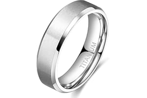 TIGRADE Titanium Rings 4MM 6MM 8MM 10MM Wedding Band in Comfort Fit Matte for Men Women Size 3-15