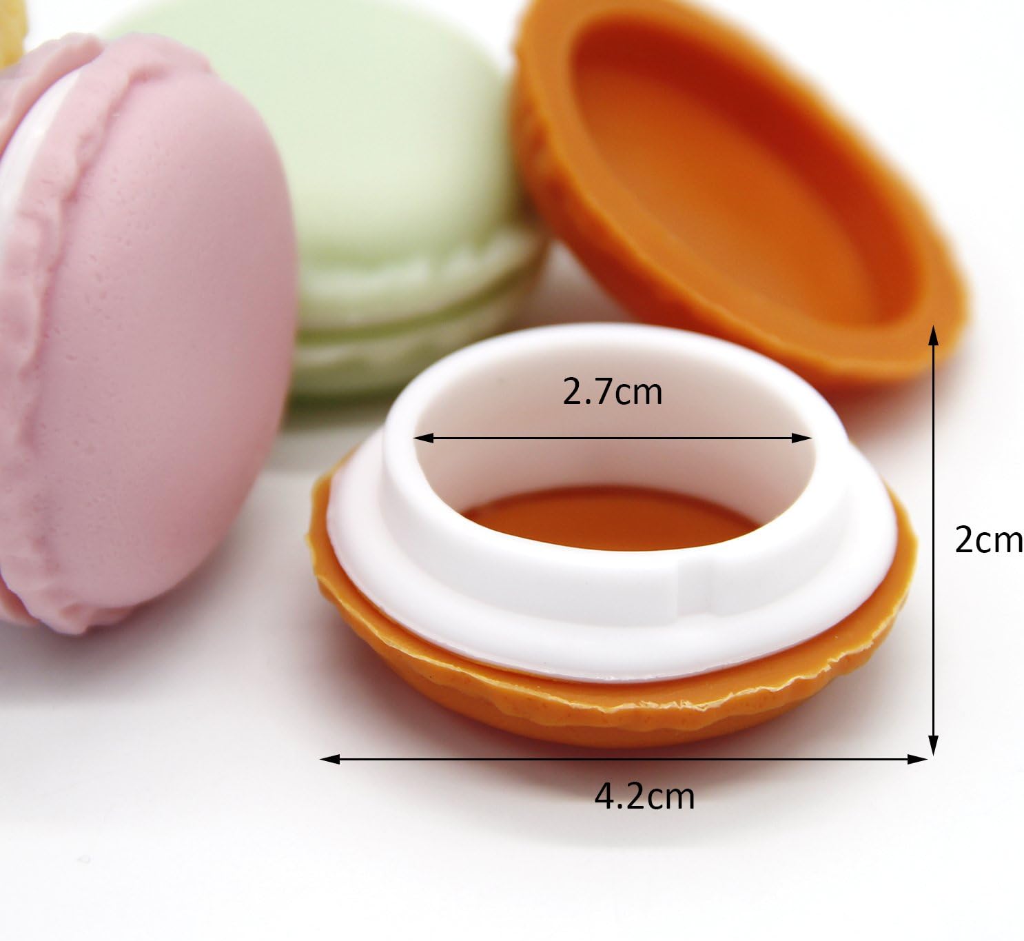 Coolrunner Macaron Case, Mini Macaron Box, Macaron Jewelry Box, Macaron Cute Pill Box, Colorful Macaron Jewelry Storage Box, Shape Storage Box Candy Cute Pill Organizer Case Container(6 PCS): Home & Kitchen
