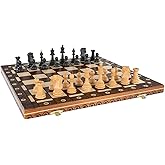 Chess and games shop Muba Dubrovnik 6EF Handmade Wooden Chess Set 21 Inch Board with Standard Plastic Wood Imitation Chessmen- Storage Box to Store All The Piece