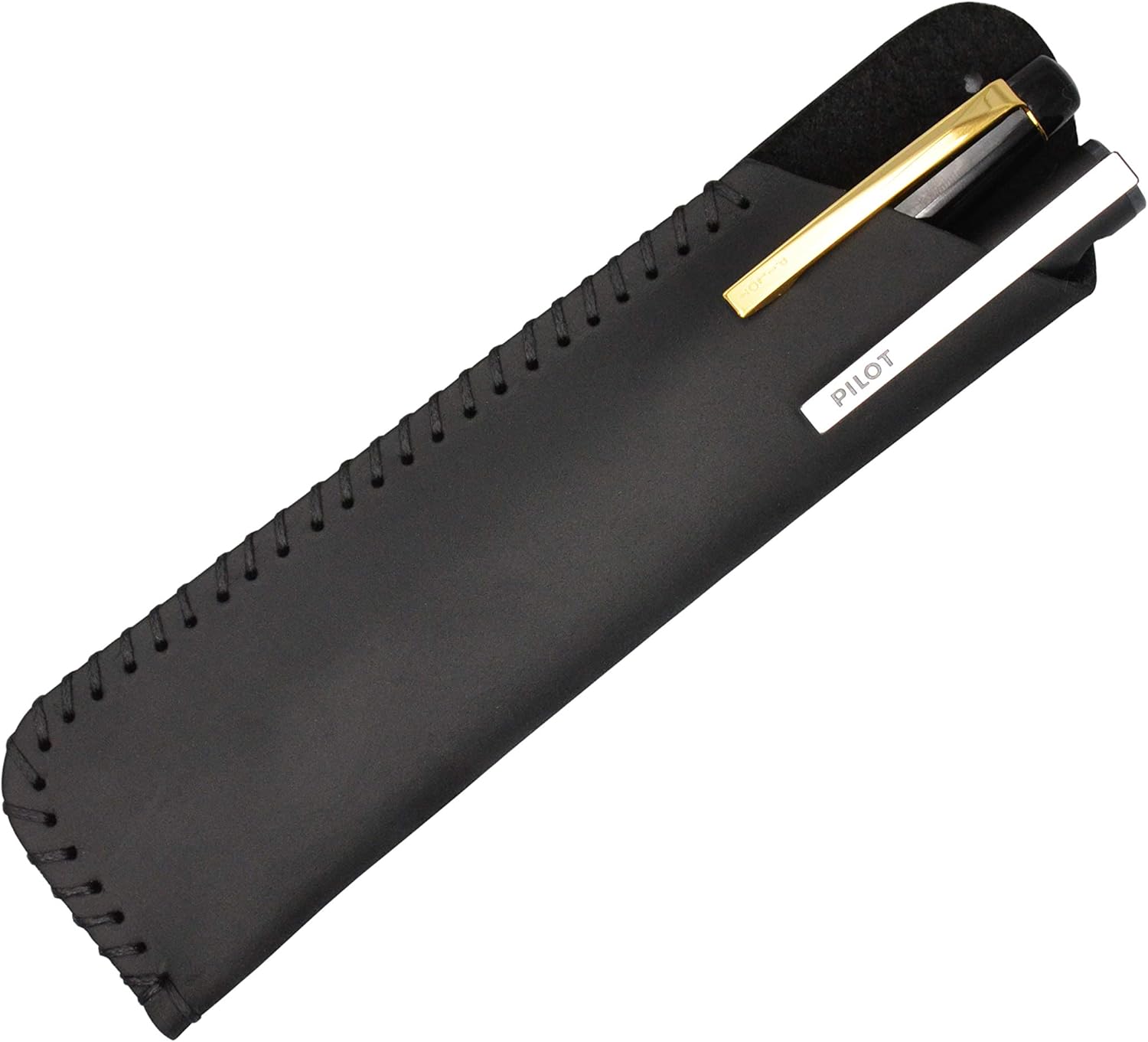 aolaso Leather Pen Case Holder Handmade Crazy Horse Leather Fountain Pen Pouch Protective Sleeve Cover for Ballpoint Pen Stylus Touch Pen