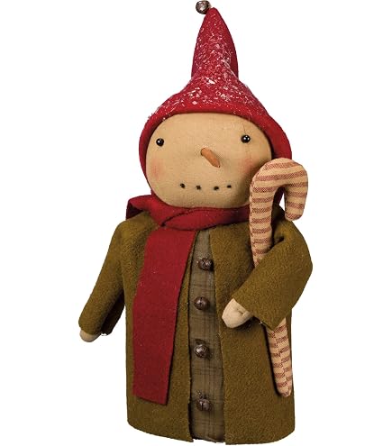 Primitive Country Christmas Handcrafted Snow Friends Standing Seth The