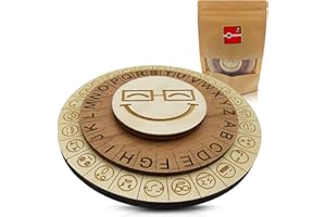 Smiley Face Cipher Wheel - Escape Room Prop for All Ages - Create Secret Messages and Clues