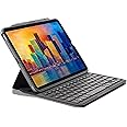 ZAGG Pro Keys Detachable Case and Wireless Keyboard for Apple iPad Pro 12.9, Multi-Device Bluetooth Pairing, Backlit Laptop-Style Keys, Apple Pencil Holder, 6.6ft Drop Protection - Charcoal