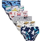 Boboking 100% Cotton Little Boys Briefs Soft Dinosaur Truck Toddler Underwear