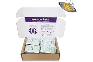 PUFLAX Fujifilm Mini Instant Camera Film: 120 Shoots Total, Value Pack, (10 Sheets x 12) - Capture Memories Anytime, Anywhere - Includes UFO Sticker