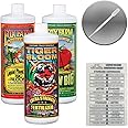 Fox Farm Liquid Nutrient Trio Soil Formula: Big Bloom, Grow Big, Tiger Bloom (Pack of 3-32 oz Bottles) 1 Quart Each + Twin Canaries Chart & Pipette