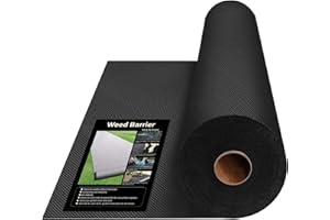 Keeswin 31.5in x 100ft Heavy Duty Garden Weed Barrier, Garden Landscape Fabric Weeds Control for Flower Bed, Mulch, Edging, Garden Stakes, Heavy Duty Outdoor Project Weed Mat
